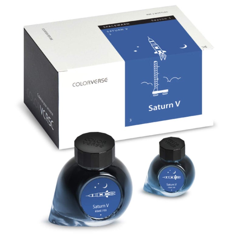 Colorverse Ink - Spaceward -No. 3, Saturn V (65ml & 15ml) Fountain Pen Ink - Image 1